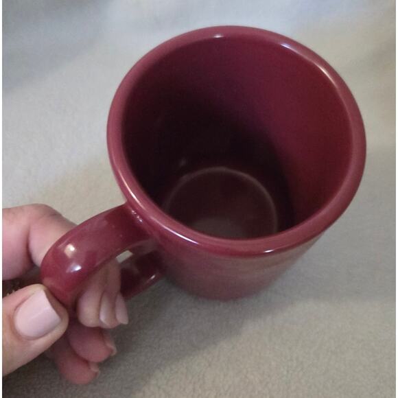 Longaberger Woven Traditions Paprika Red Coffee Mug USA Cranberry - Picture 3 of 7